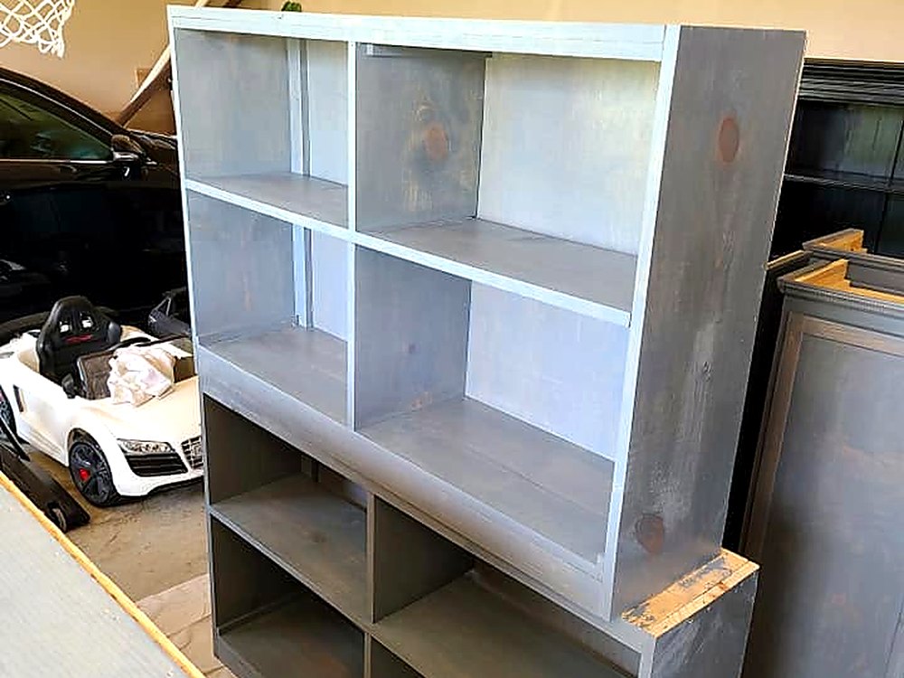 Bookcase, two-tone finish