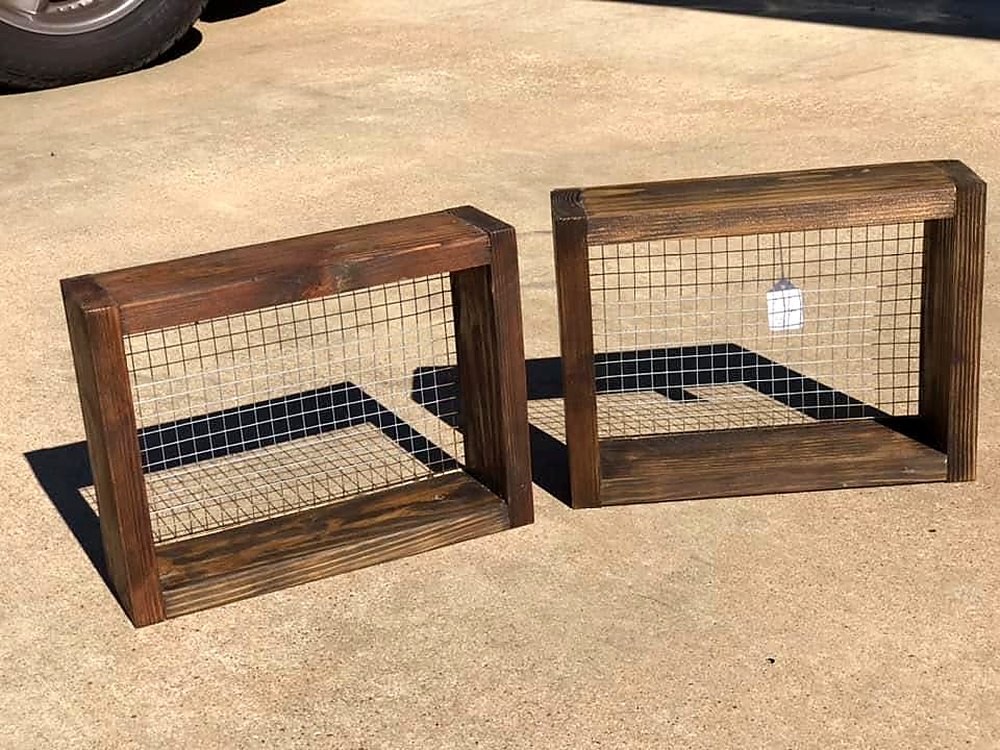 Wire-mesh shelf units